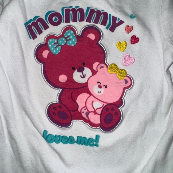 Garanimals Pink and White Bodysuit with Care Bear Design - Picture 2 of 4